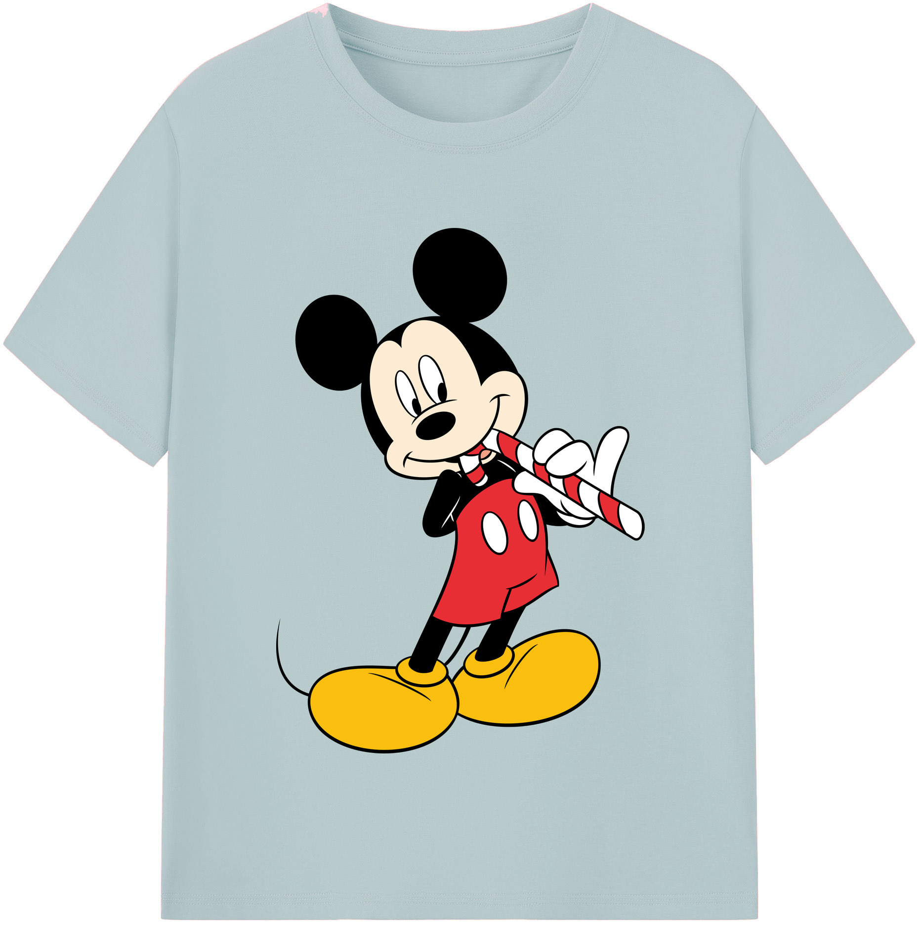 （画像用） ミッキーマウス Mickey Mouse 綿100％半袖Tシャツ（フロントプリント）